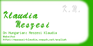 klaudia meszesi business card